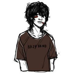 half body colored sketch